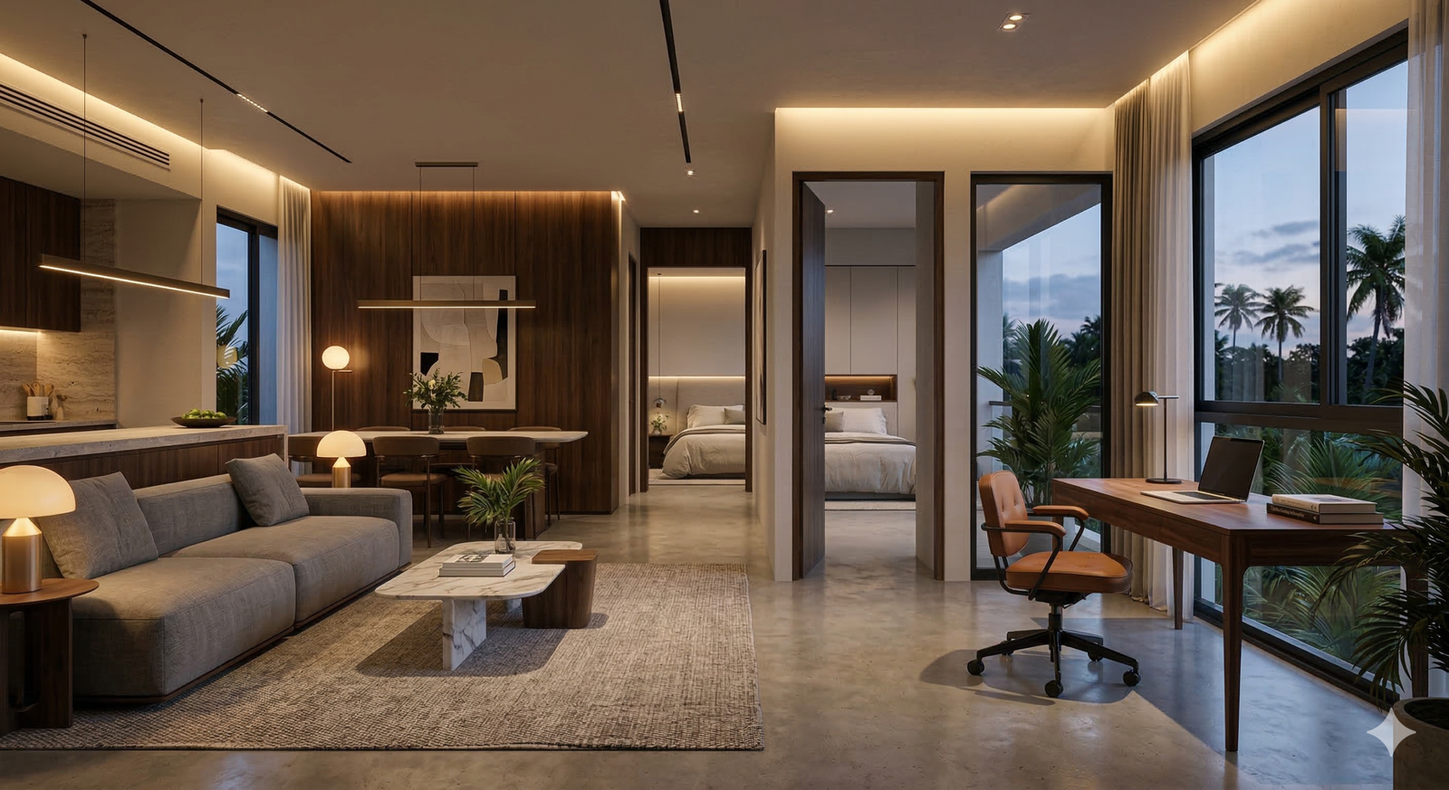Modern urban apartment interior in Santo Domingo Este