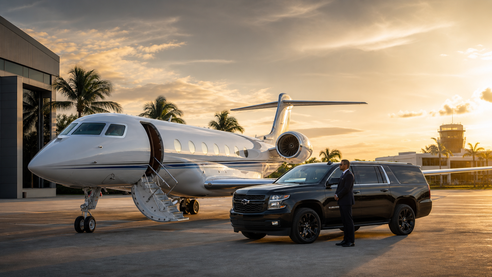 Private Jet to Punta Cana arrival with luxury SUV fleet waiting